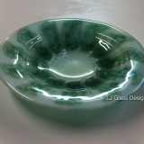 Green swirled glass bowl